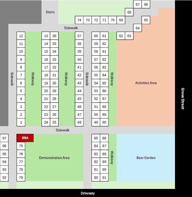 2026 AF Vendor Layout Map